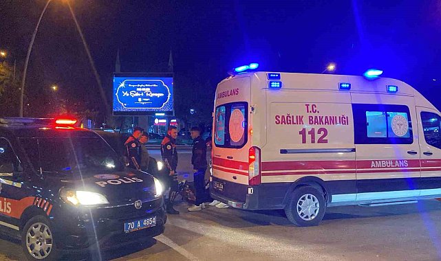 Karaman'da hafif ticari araçla motosiklet çarpıştı: 1 yaralı