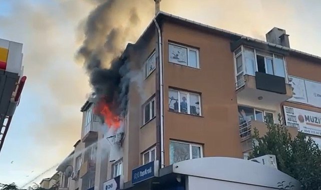 Kartal'da korkutan yangın: O anlar kamerada