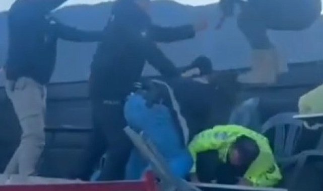 Kavgayı ayıran polise saldıran şüpheli gözaltına alındı