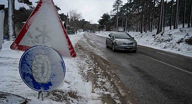 Kazdağları'nda kar yağışı etkili oldu