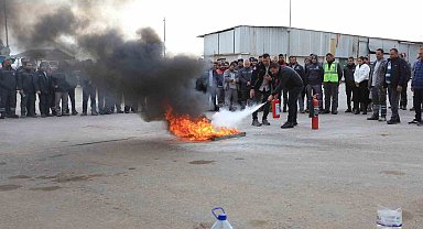 Kepez'de belediye personeline yangın eğitimi verildi