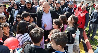 Kırıkkale'de modern semt sahası, vatandaşların hizmetine sunuldu