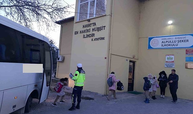 Kırklareli'nde okul servisleri denetlendi