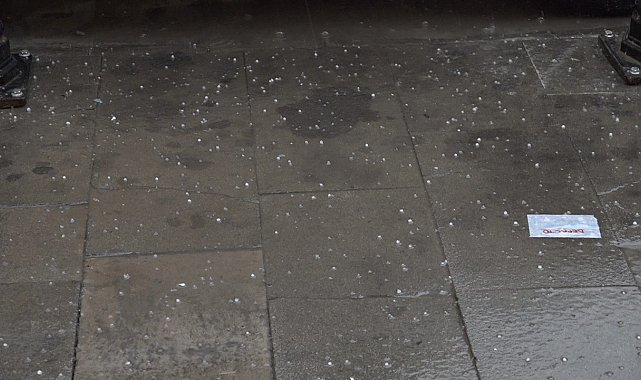 Kırklareli'nde sağanak ve dolu etkili oldu