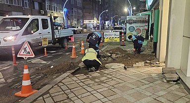 Kocaeli Büyükşehir gece de durmadan çalışıyor