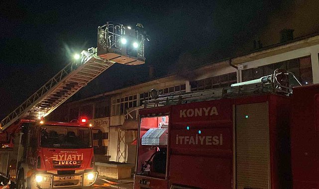 Konya'da matbaada yangın paniği