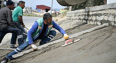 Kuşadası Belediyesi'nden Yaylaköy'de peyzaj çalışması