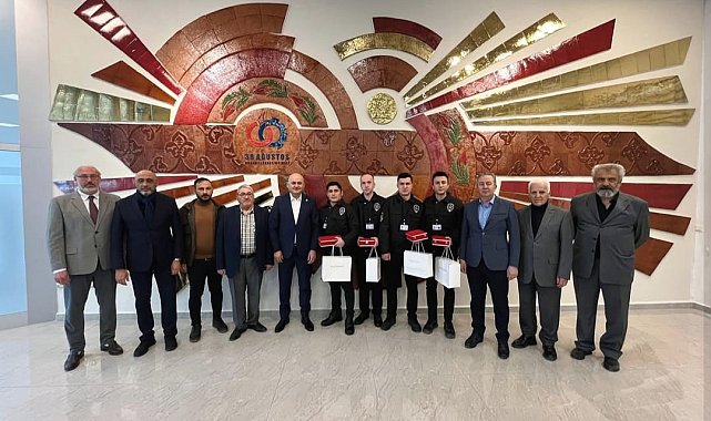 Kütahya OSB'de yangın tehlikesini önleyen güvenlik personellerine plaket