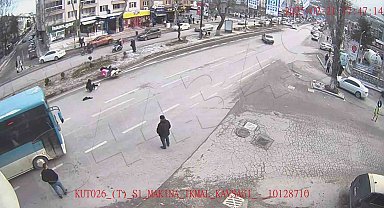 Kütahya'da şubat ayında meydana gelen kazalar kameraya yansıdı