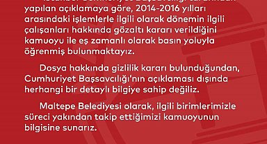 Maltepe Belediyesi'nden operasyon açıklaması