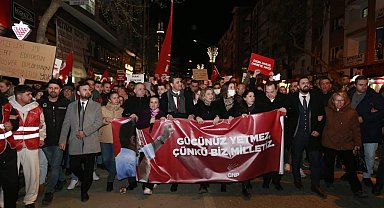 Manisa'da İmamoğlu'na destek yürüyüşü