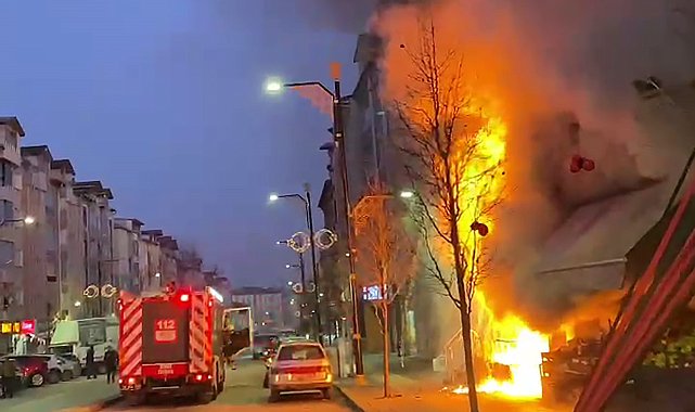 Markette çıkan yangın paniğe neden oldu