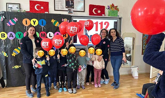 Menteşe'de minik öğrencilere 112 farkındalık eğitimi verildi