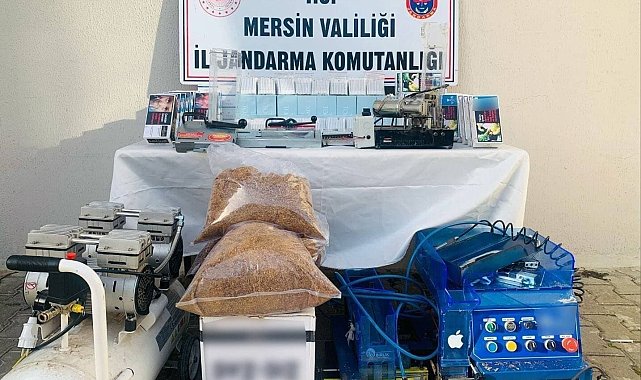 Mersin'de kaçak sigara üreten 3 şüpheli yakalandı