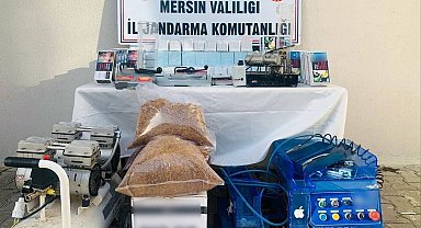 Mersin'de kaçak sigara üreten 3 şüpheli yakalandı