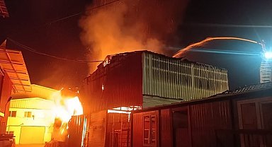 Mobilya imalathanesi alevlere teslim oldu