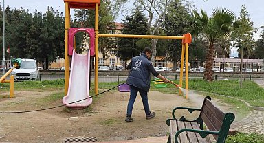 Nazilli Belediyesi'nden parklarda yaz hazırlığı
