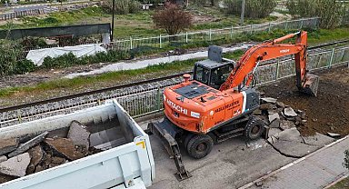 Nazilli'de yol çalışmaları sürüyor