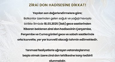 Niğde'de bu gece zirai don uyarısı