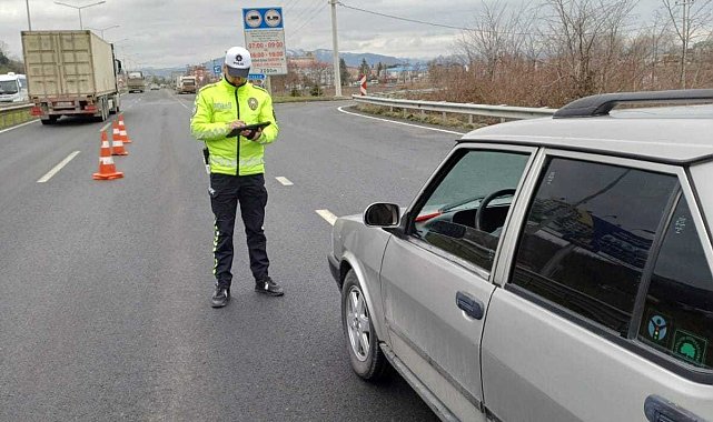 Ordu'da bir haftada yaklaşık 12 bin araç ve sürücüsü denetlendi