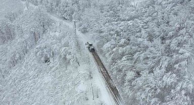 Ordu'nun kırsalında karla mücadele: Bir günde 791 kilometre yol açıldı
