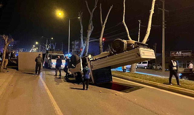 Otomobille çarpışan araç takla attı, sürücü yaralandı