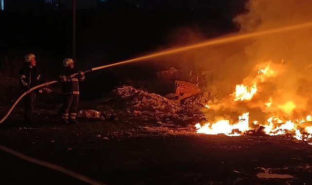 Payas'ta otluk alan yangını