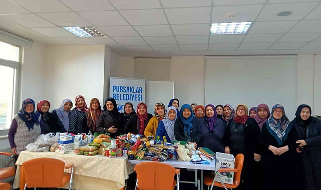 Pursaklar'ın hanımlarından ihtiyaç sahiplerine Ramazan yardımı