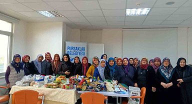 Pursaklar'ın hanımlarından ihtiyaç sahiplerine Ramazan yardımı