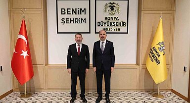 Rektör Kırışık, Konya Büyükşehir Belediye Başkanı Altay ile bir araya geldi