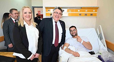 Rektör Özölçer'den BEUN Hastanesi'ne bayram ziyareti