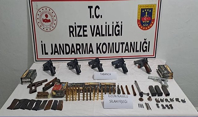 Rize'de kaçak silah operasyonu: 2 gözaltı