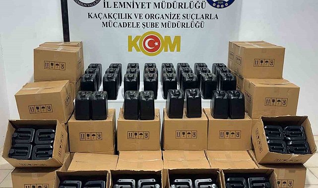 Samsun'da 1 ton etil alkol ele geçirildi