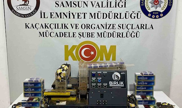 Samsun'da 5 bin dolu makaron ele geçirildi