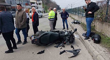 Samsun'da hafif ticari araç ile motosiklet çarpıştı: 2 yaralı