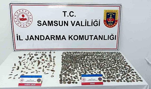 Samsun'da jandarmadan tarihi eser operasyonu