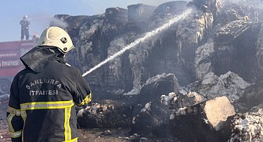 Şanlıurfa'da pamuk yüklü tır alev alev yandı