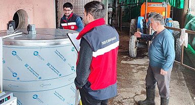 Şaphane'de süt sağım sistemi ve soğutma tankının kayıt ve kontrol işlemleri