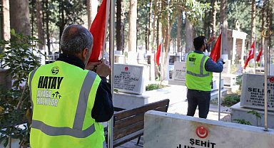 Şehitliklerde bakım ve onarım yapıldı