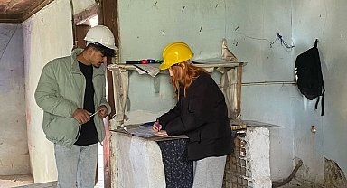 Sinop'ta öğrencilerden tarihi yapıya rölöve çalışması