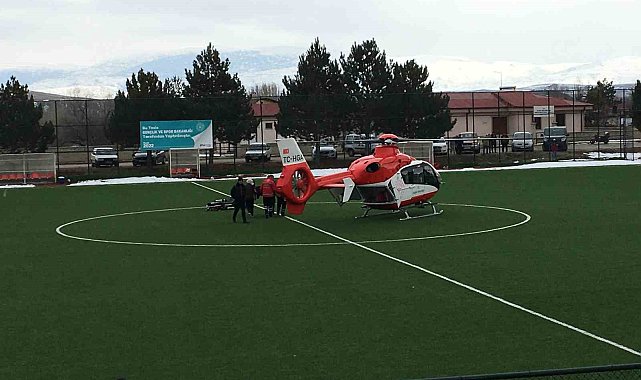 Sivas'ta amatör maça helikopter arası