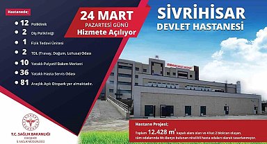 Sivrihisar Devlet Hastanesi 24 Mart'ta hizmete açılıyor