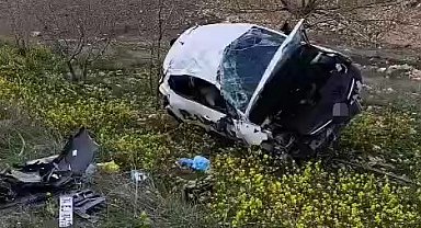 Takla atan araçtan burnu bile kanamadan çıktı
