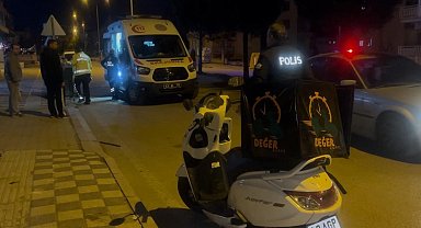 Tavşanlı'daki trafik kazasında motokurye yaralandı