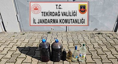 Tekirdağ'da 146 litre sahte içki ele geçirildi
