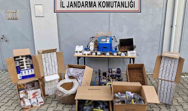 Tekirdağ'da jandarmadan silah ve kaçak tütün operasyonu