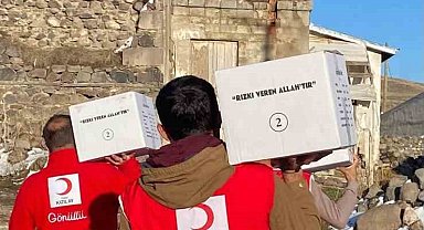 Türk Kızılay Ağrı'da hayırseverlerin bağışlarını ihtiyaç sahiplerine ulaştırıyor
