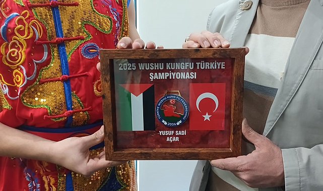 Türkiye birinciliği madalyasını Filistin'e destek için bağışladı