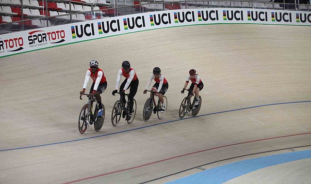 UCI Pist Bisikleti Uluslar Kupası'nda mücadele edecek bisikletçiler, Konya'da antrenmanlara başladı