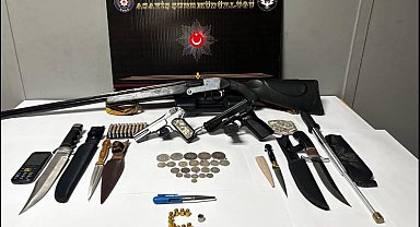 Yakalanan cinayet zanlısının ikametinden cephanelik çıktı